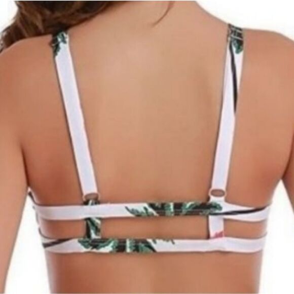 T&J Designs Bikini Tropical Palm Tree Strappy Back White Green Pink Vari… - Picture 4 of 12